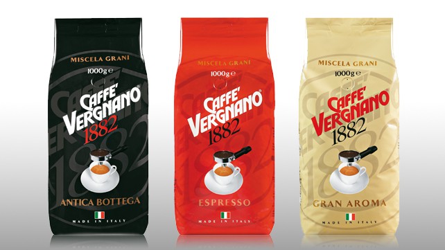Ochutnávkový set Vergnano 3 x 1kg zrnková káva