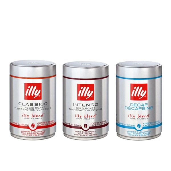 Ochutnávkový set Illy, 3x250g zrnková káva