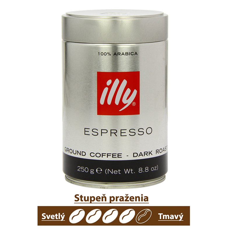 Illy Espresso Dark 250g mletá káva
