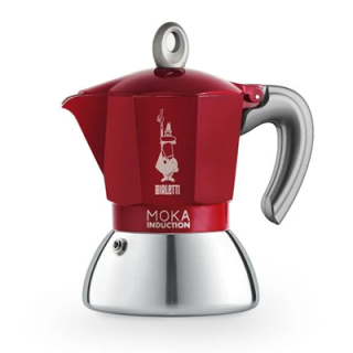 Bialetti Moka Induction na 2 šálky, červená